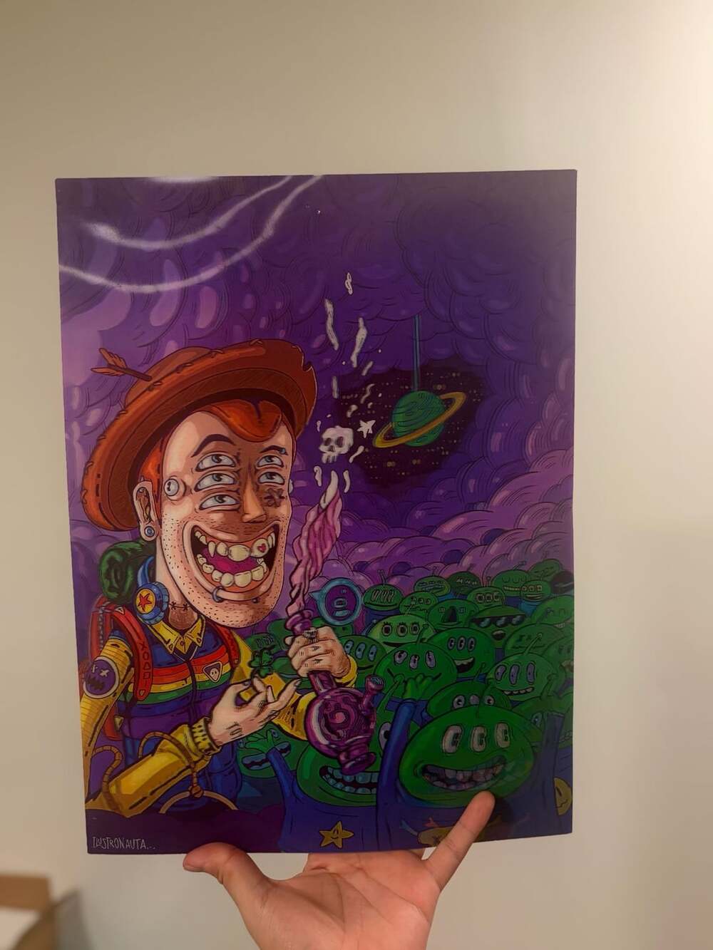 ILUSTRONAUTA Woody Trippy Poster